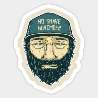 Beardman with trucker cap quotes Sticker